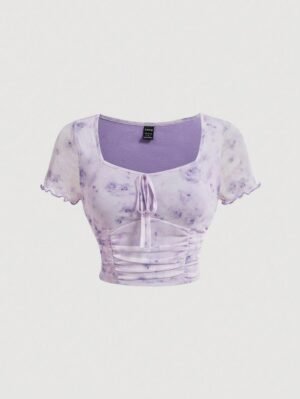 Lavender Bloom Crop Top