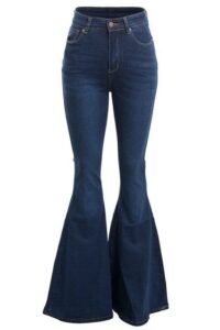 High-Waist Bell-Bottom Jeans