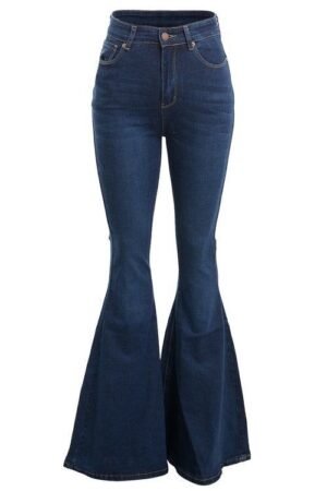 High-Waist Bell-Bottom Jeans