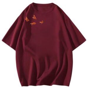 Golden Fish Maroon Tee