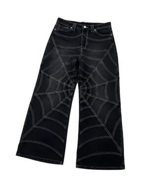 BLACK SPIDY STRIGHTFIT JEANS