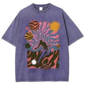 Purple Cosmic Dream Graphic T-Shirt